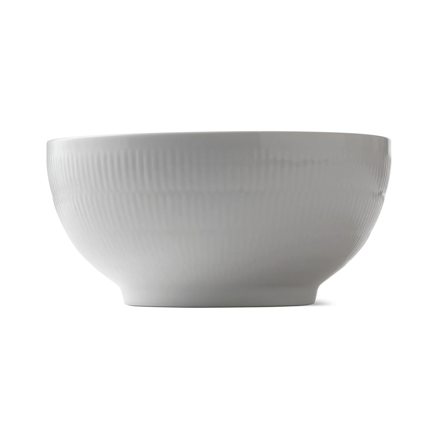 Kgl. Porcelæn Hvid Riflet skål 310 cl hvid porcelæn