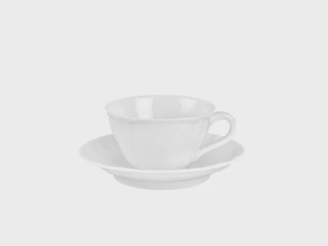 Nymphenburg Rokoko espressokop hvid glaseret porcelæn