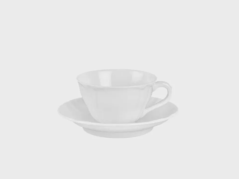 Nymphenburg Rokoko espressokop hvid glaseret porcelæn