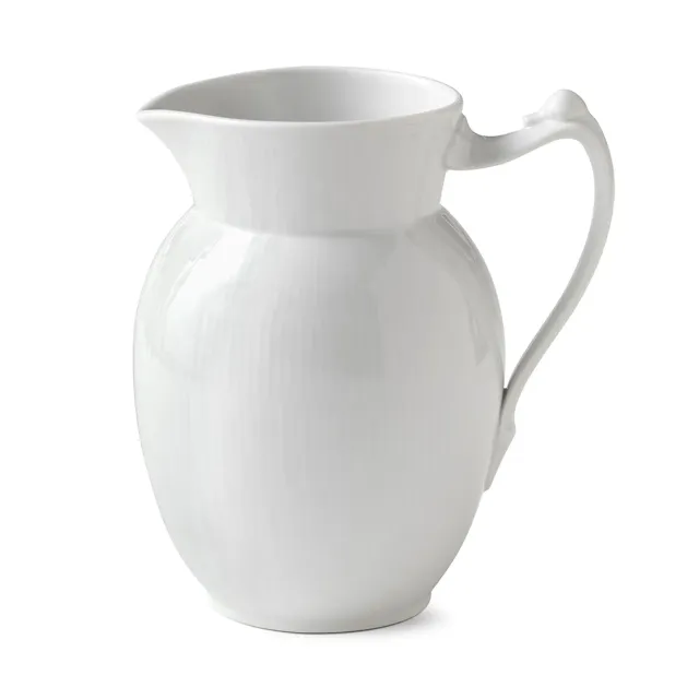 Royal Copenhagen Hvid Riflet kande 1,7 l hvid porcelæn