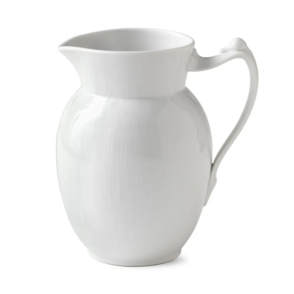 Royal Copenhagen Hvid Riflet kande 1,7 l hvid porcelæn