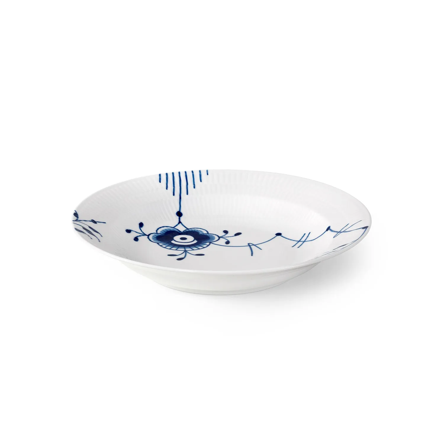 Kgl. Porcelæn Blå Mega Riflet dyb tallerken 27 cm