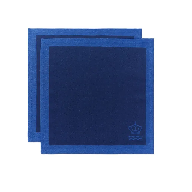 Royal Copenhagen Waves serviet blå 45x45 cm 2 stk