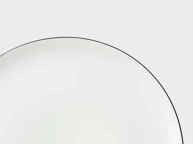 Nymphenburg Lotos Coupe tallerken 19 cm sort kantrand