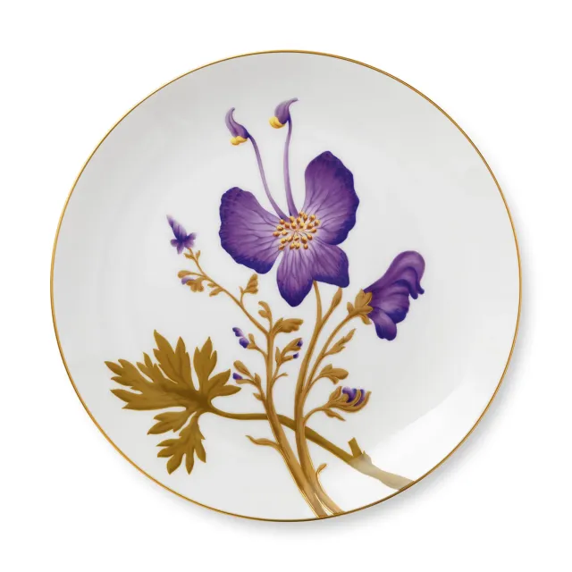 Kgl. Porcelæn Flora tallerken 27 cm stedmoderblomst