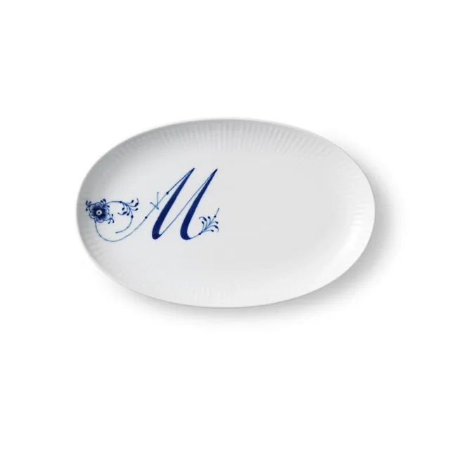 Royal Copenhagen Alfabet asiet M 23,5 cm porcelæn