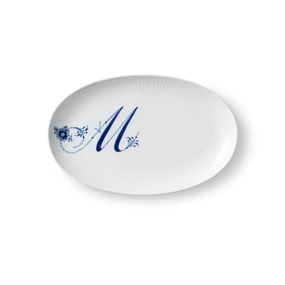 Royal Copenhagen Alfabet asiet M 23,5 cm porcelæn