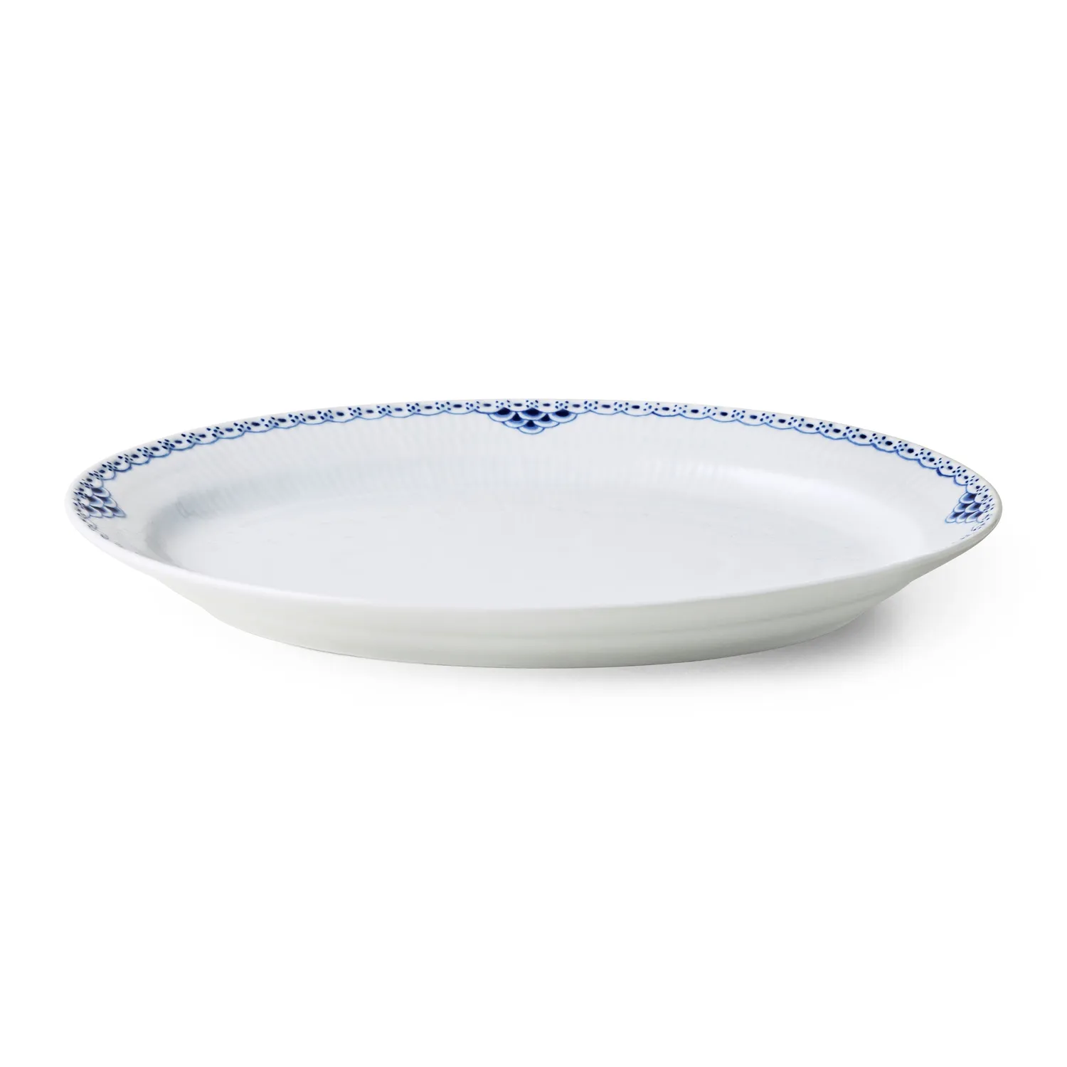 Kgl. Porcelæn Prinsesse fad 35 cm serveringsfad hvid