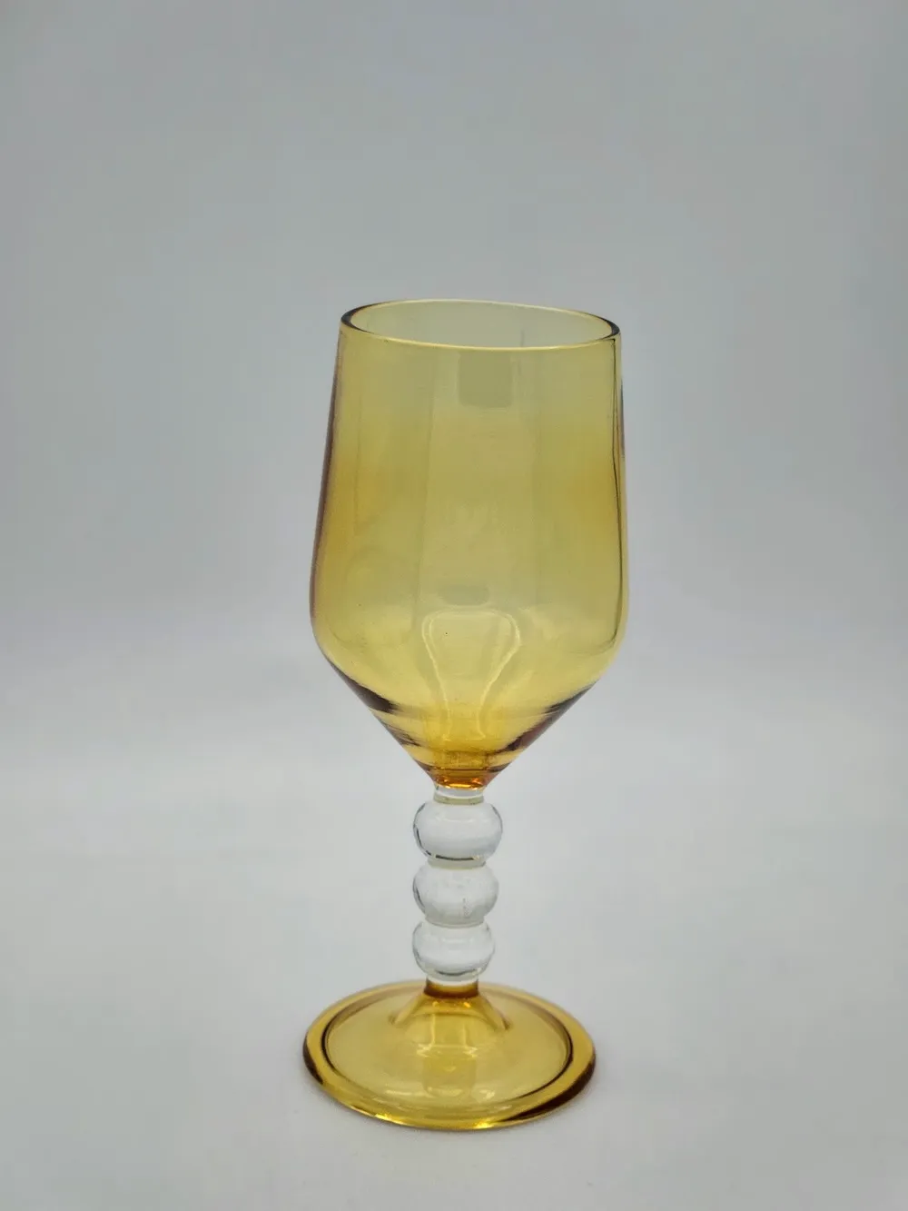 Les Ottomans Perle vinglas gul mundblæst glas