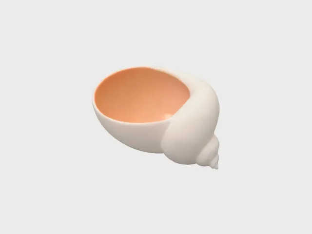 Nymphenburg Snegl saltkar højre rosa porcelæn