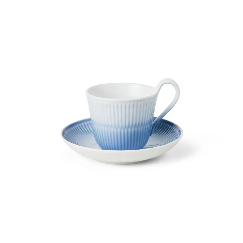 Royal Copenhagen Iris højhankskop 24 cl blå underkop